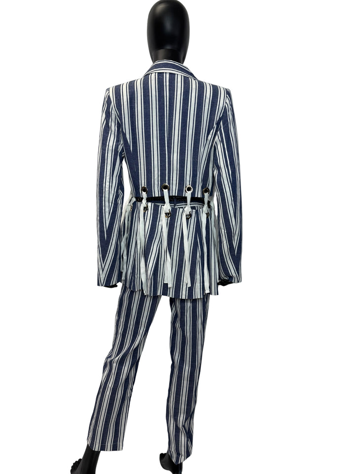 All Bizness Striped Pant Suit
