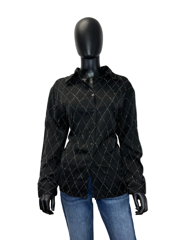 All That Glitters Rhinestone Blouse