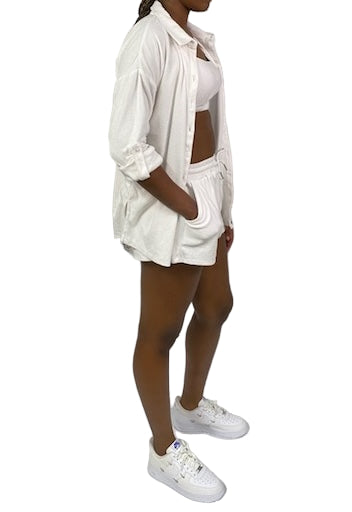 Bianca 3 Pc Short Set - White