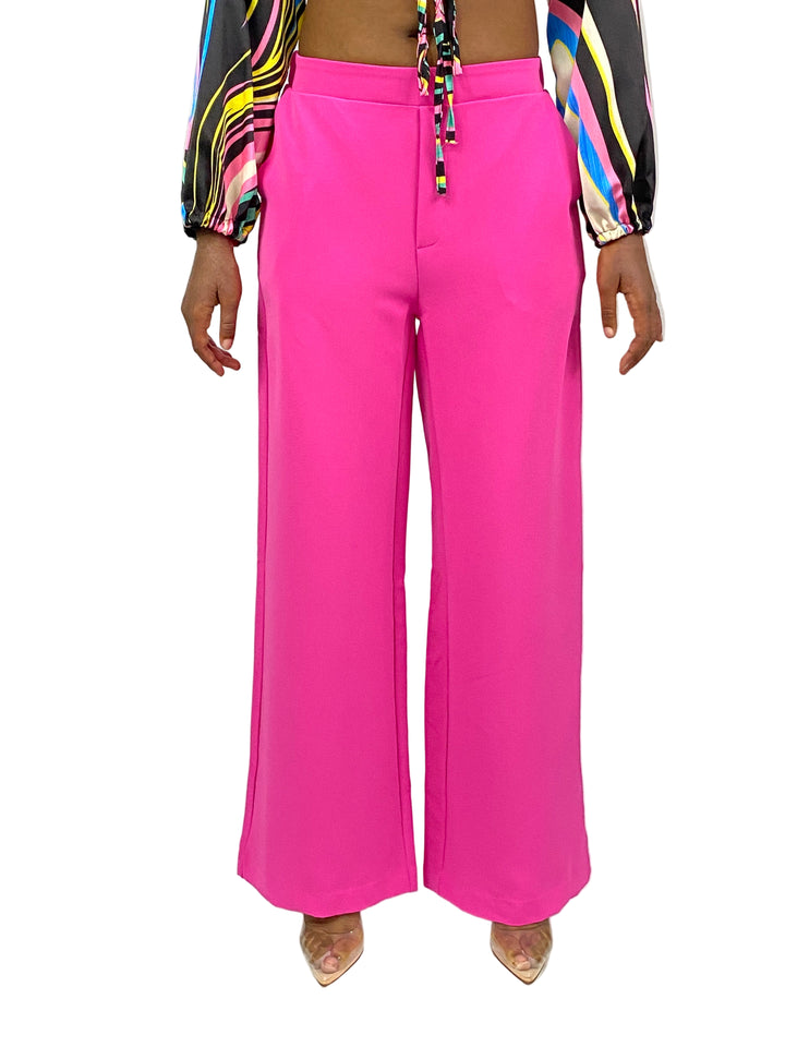 Call Us Even Wide Leg Dress Pants - Magenta