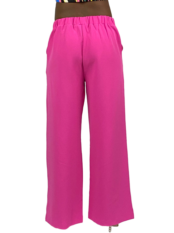 Call Us Even Wide Leg Dress Pants - Magenta