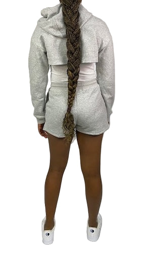 Candace 2 Piece Short Set - Heather Grey