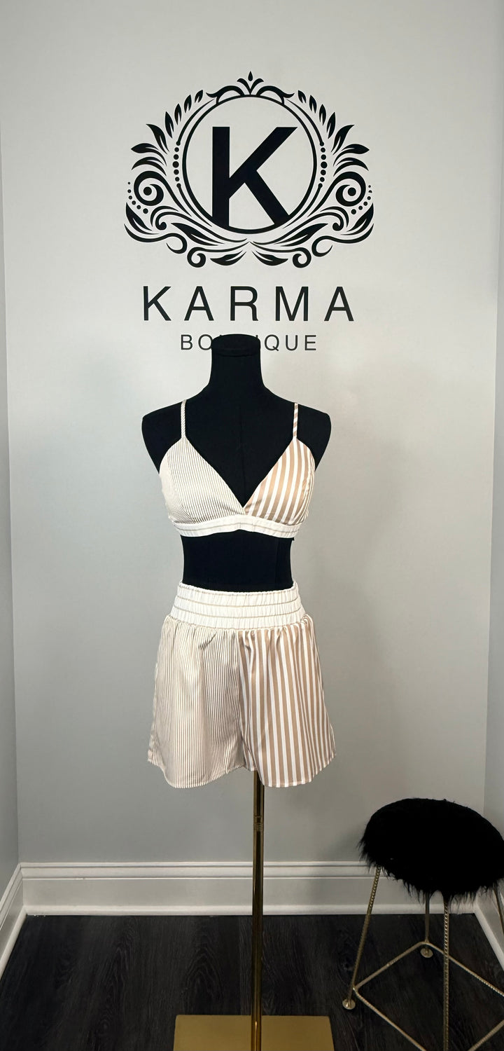 Nila Striped 3pc Short Set