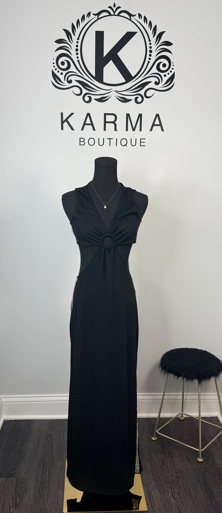 Tracy North Maxi Sweater Dress - Black