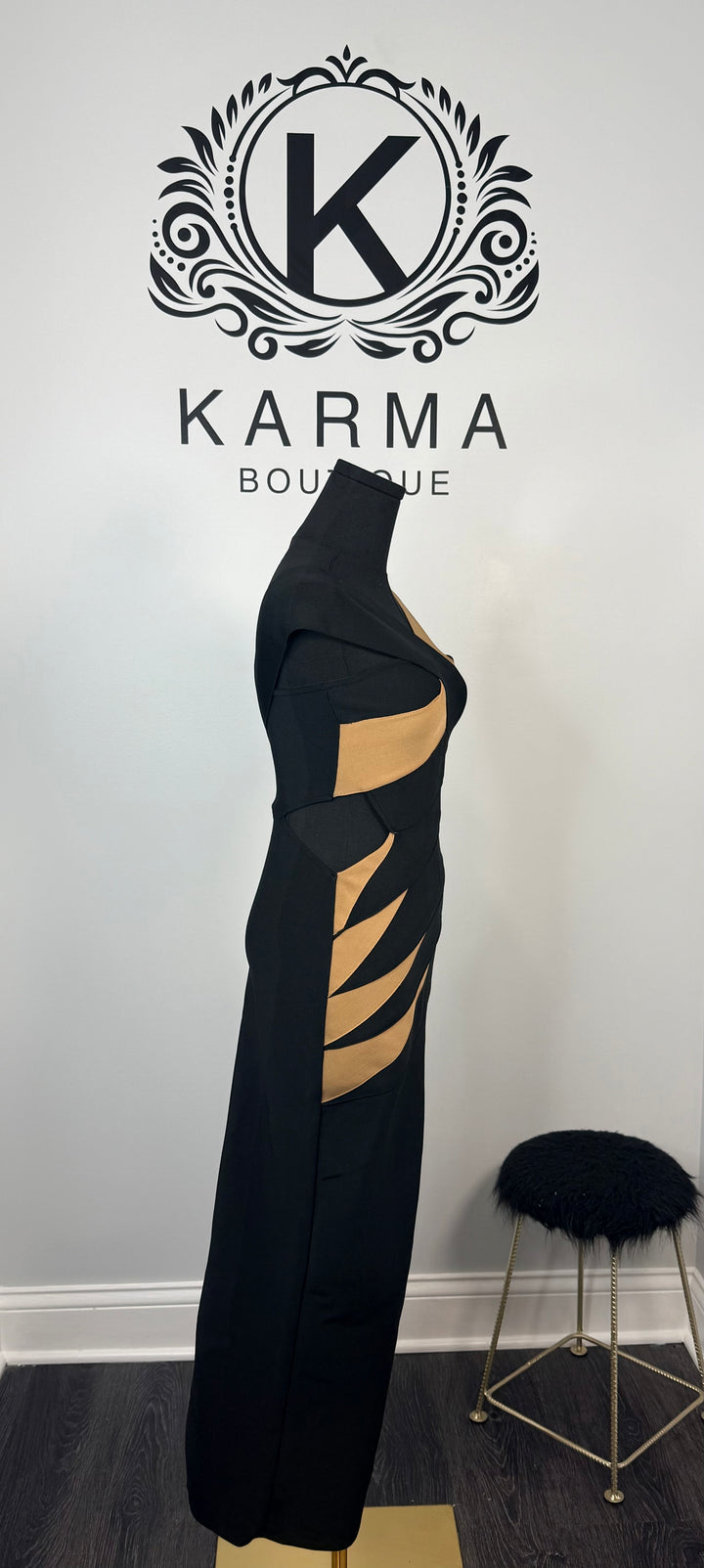 Bandaged Baddie Maxi Dress - Black