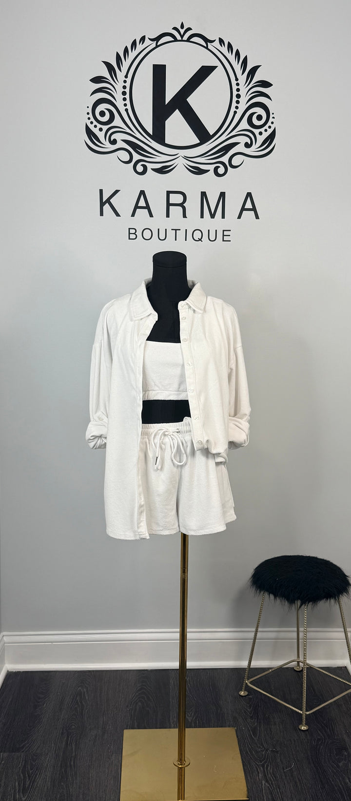Bianca 3 Pc Short Set - White