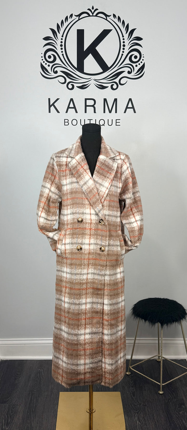 Amelia Plaid Coat
