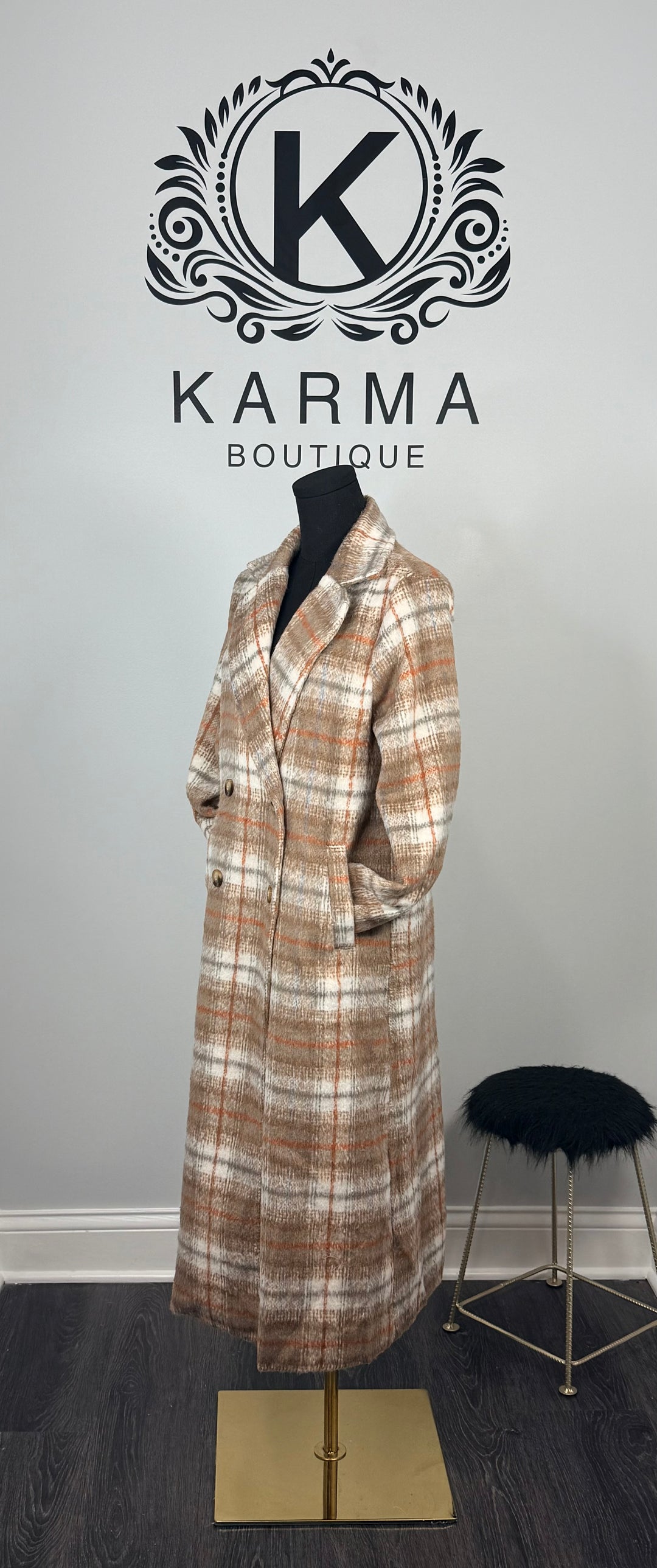 Amelia Plaid Coat
