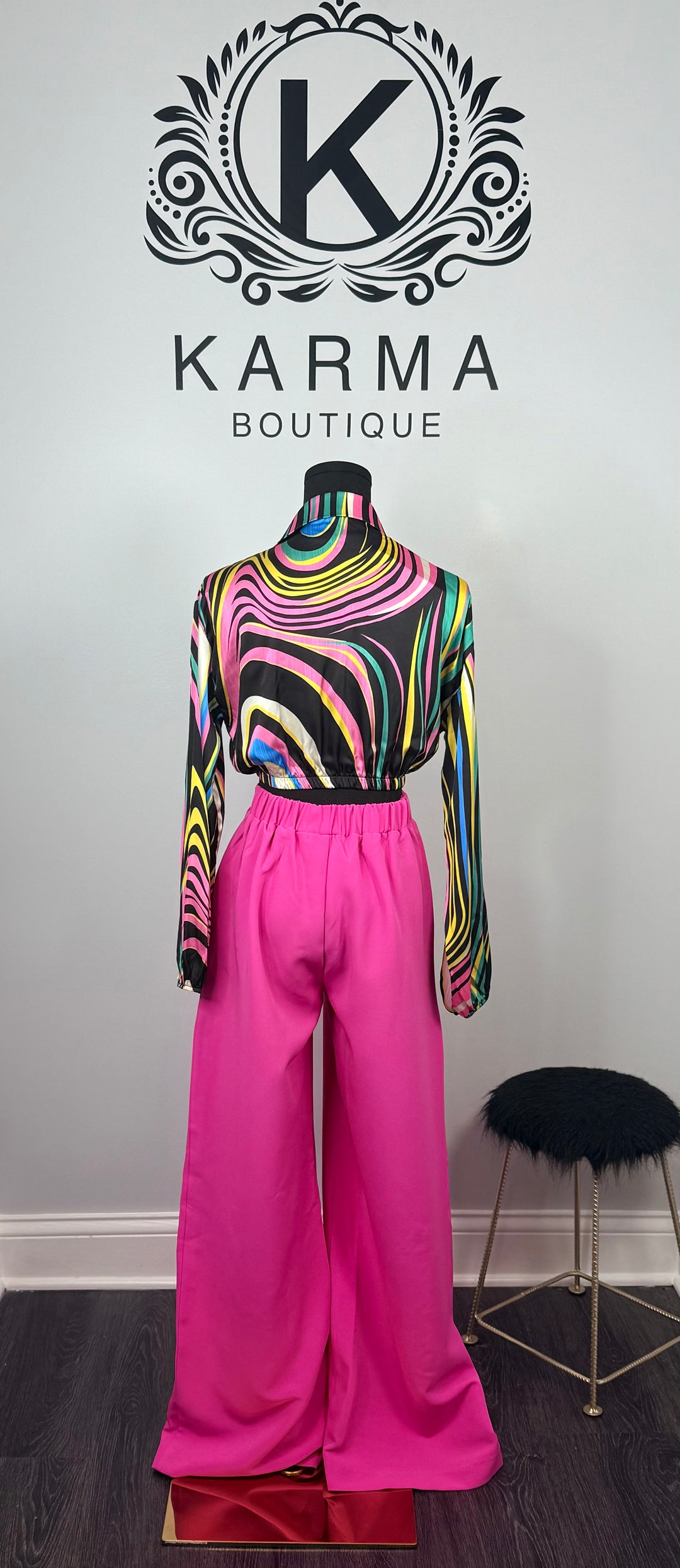 Call Us Even Wide Leg Dress Pants - Magenta