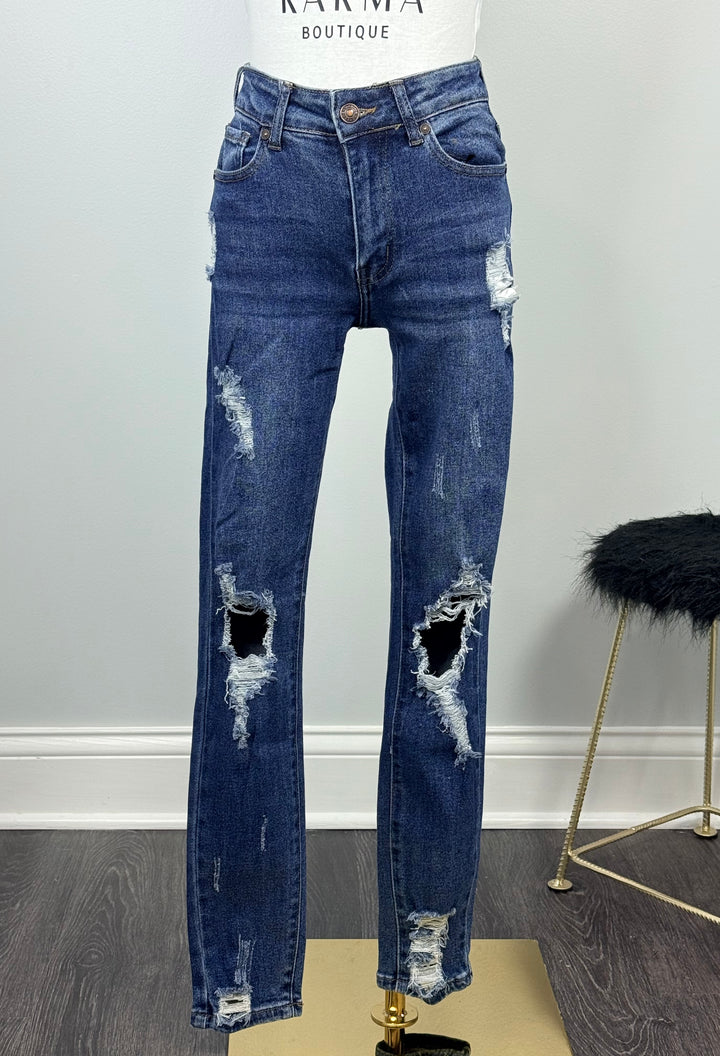 Posted Up Ripped Skinny Leg Jeans