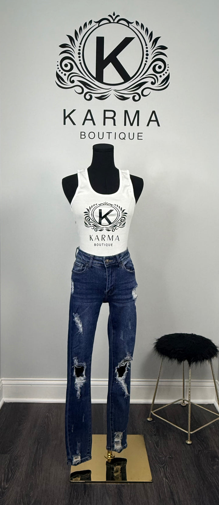Posted Up Ripped Skinny Leg Jeans
