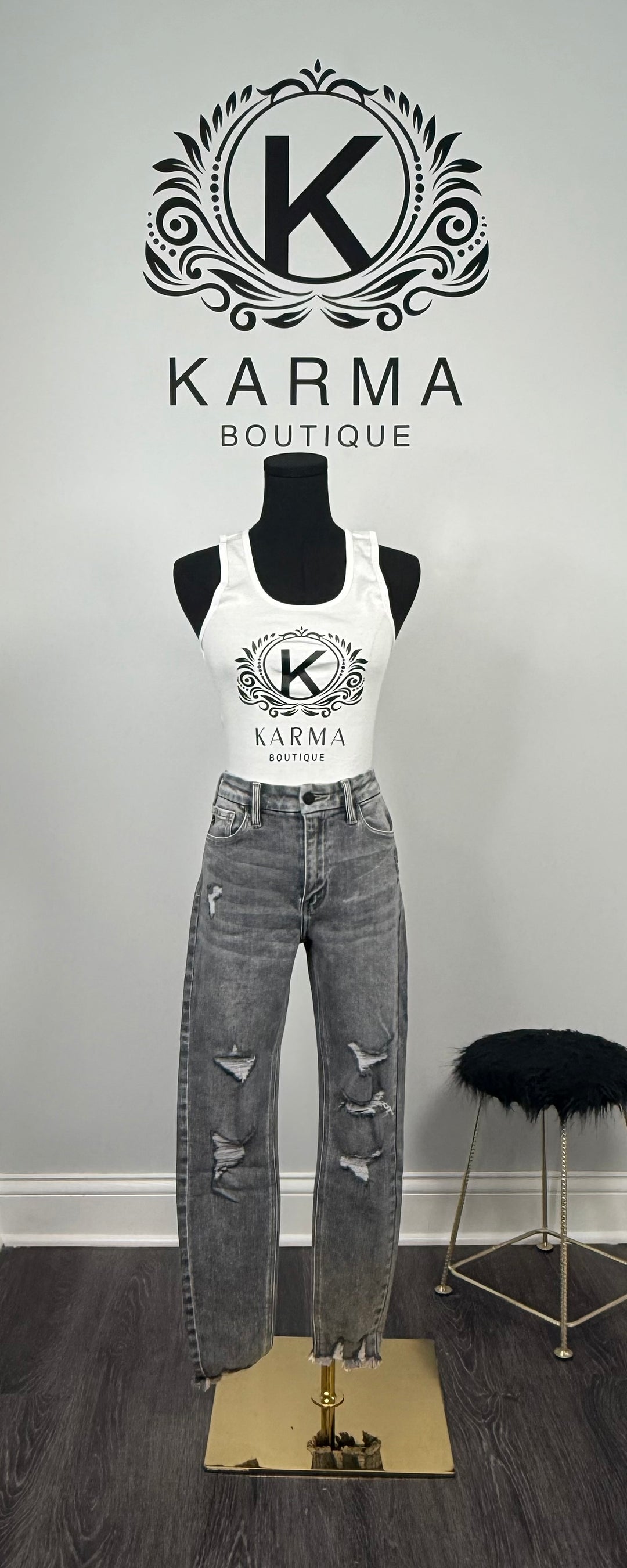 Kelly High Rise Skinny Jean - Light Grey