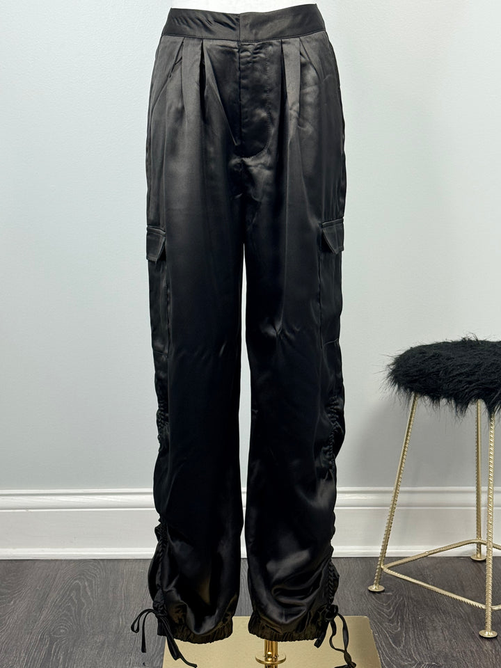 See Me Satin Jogger - Black