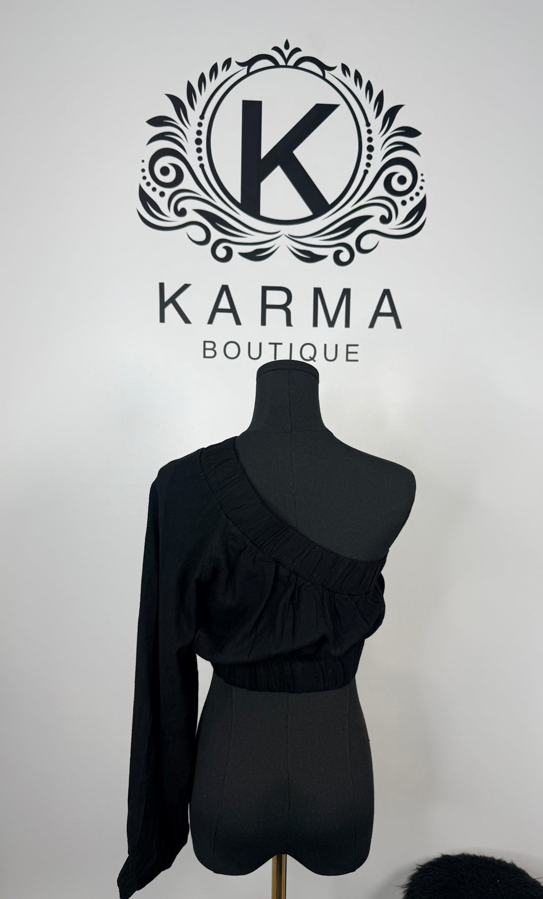 Kendall One Shoulder Top - Black