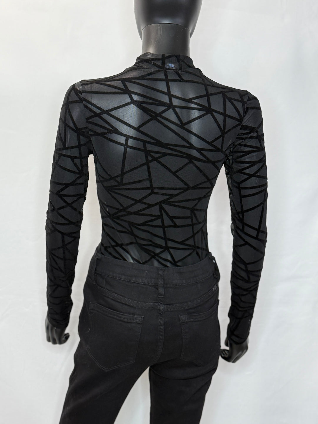 Always Enough Abstract Mesh Bodysuit