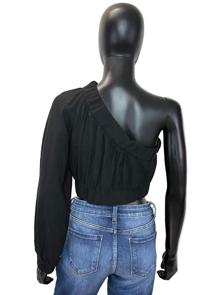 Kendall One Shoulder Top - Black