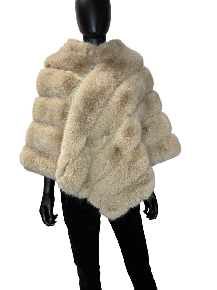 Miss Monroe Faux Fur Poncho
