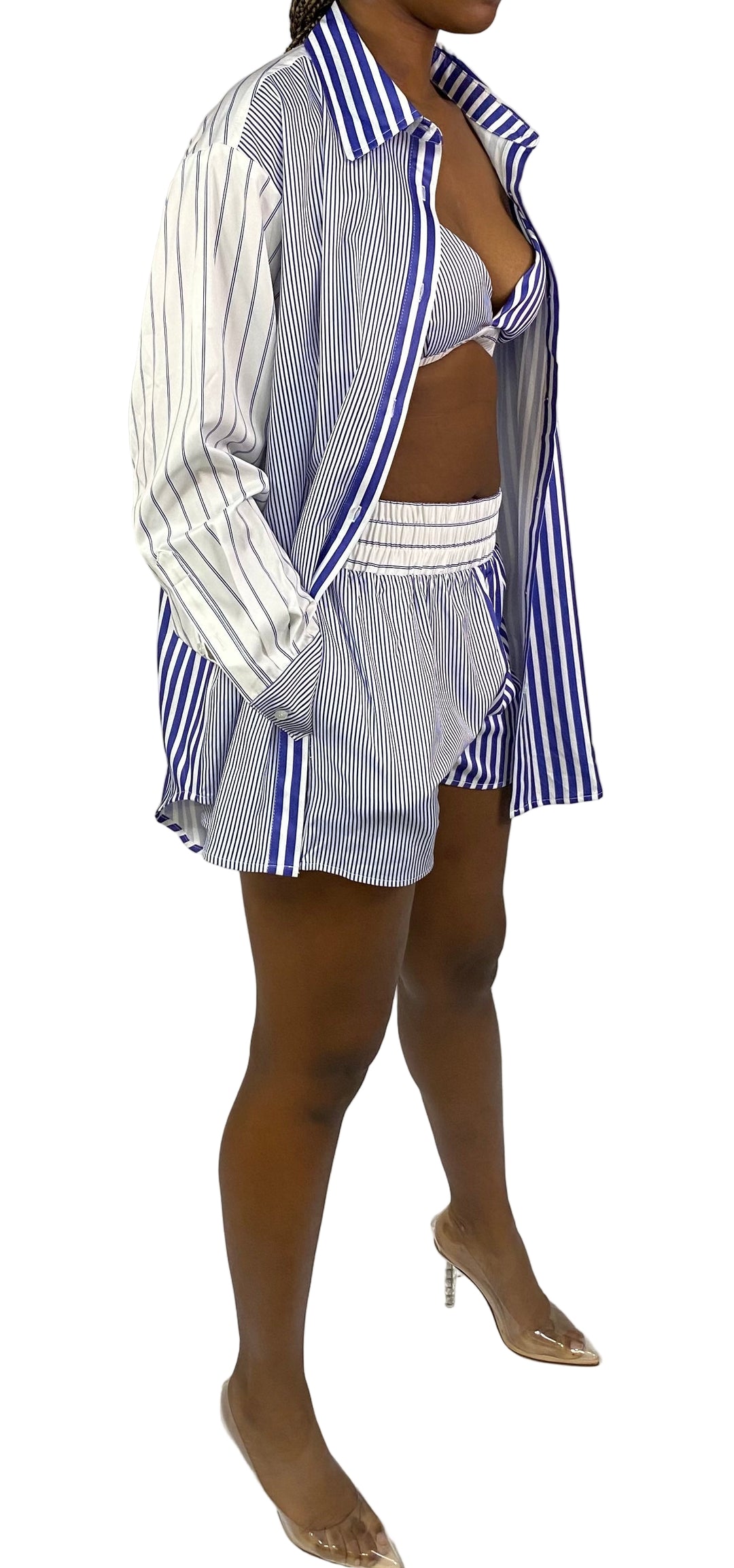 Nila Striped 3pc Short Set