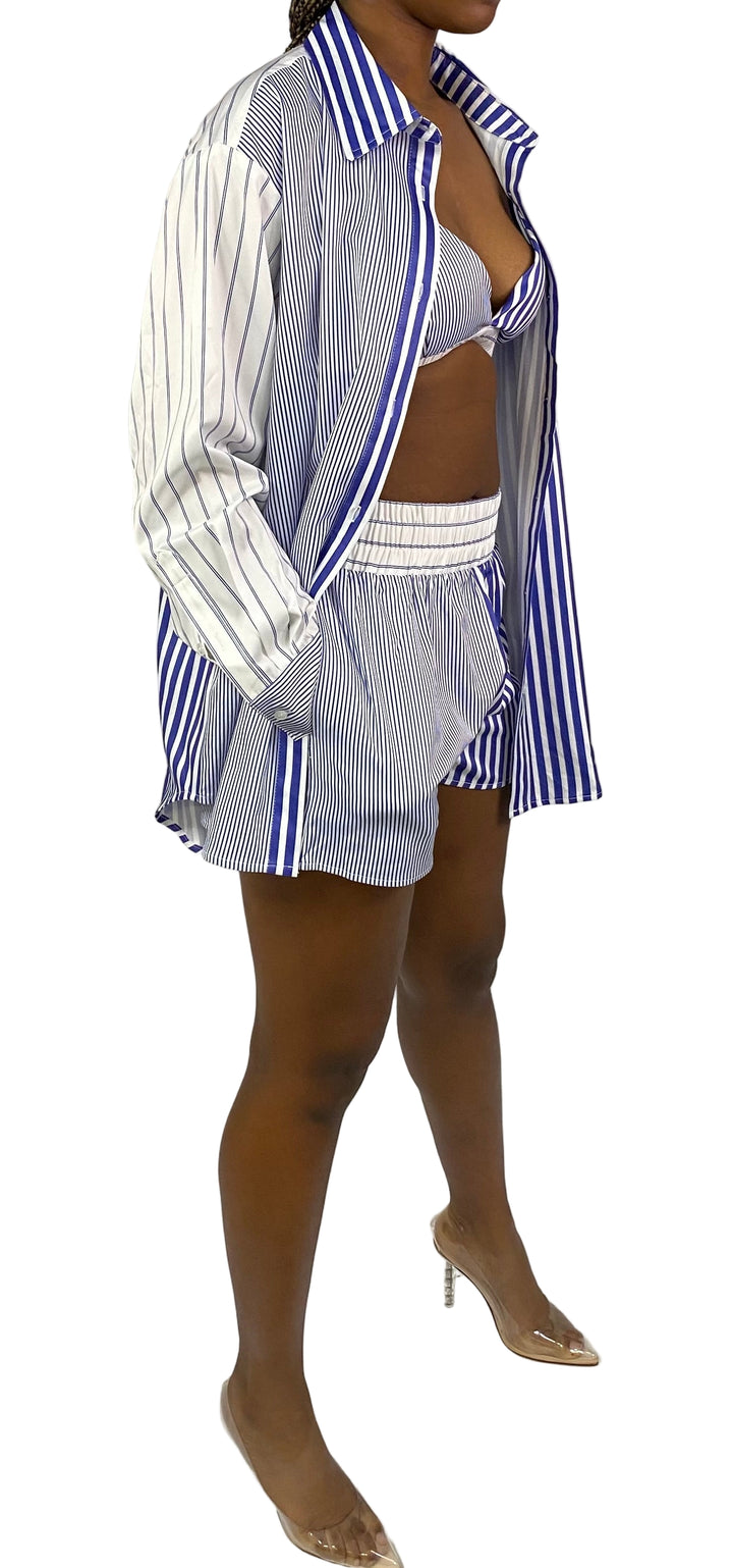 Nila Striped 3pc Short Set
