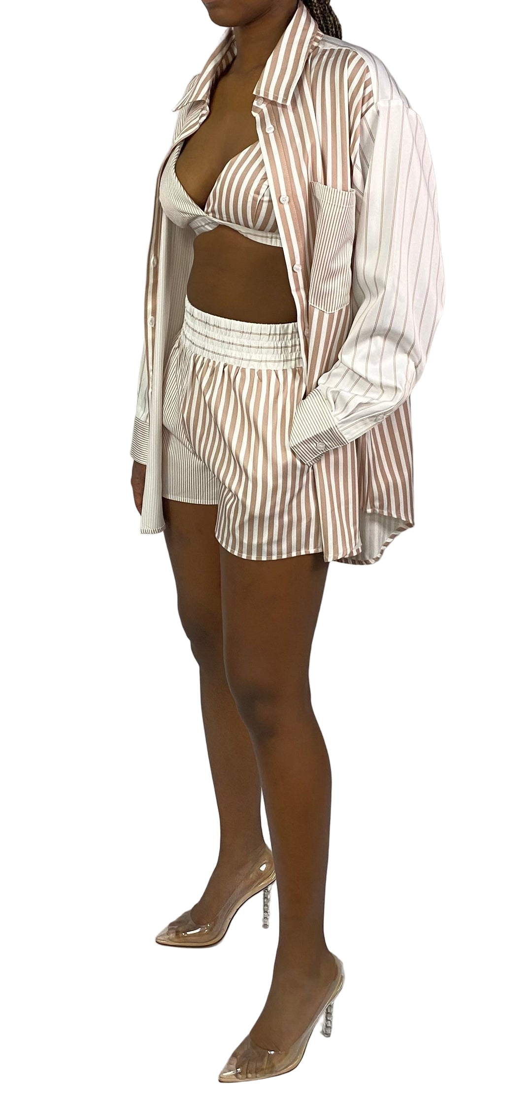Nila Striped 3pc Short Set