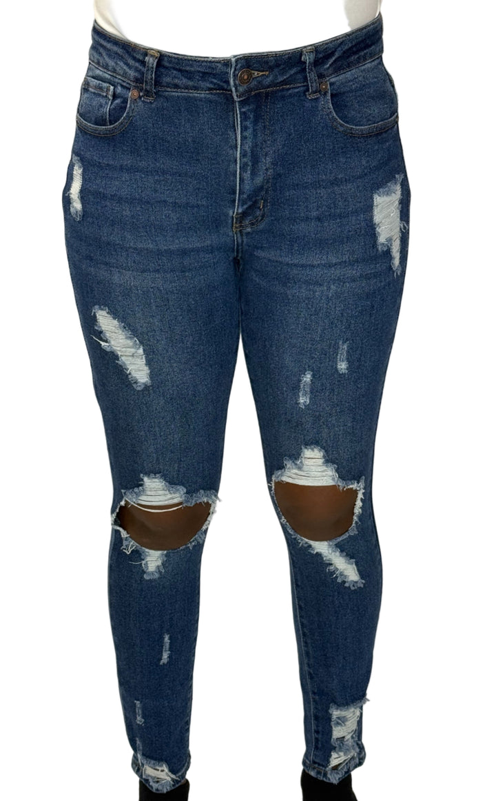 Posted Up Ripped Skinny Leg Jeans