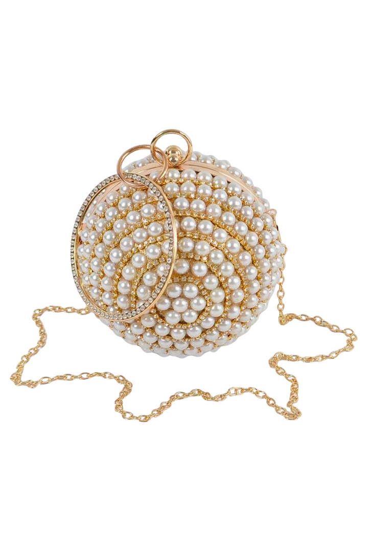 Gia Pearl and Rhinestone Clutch